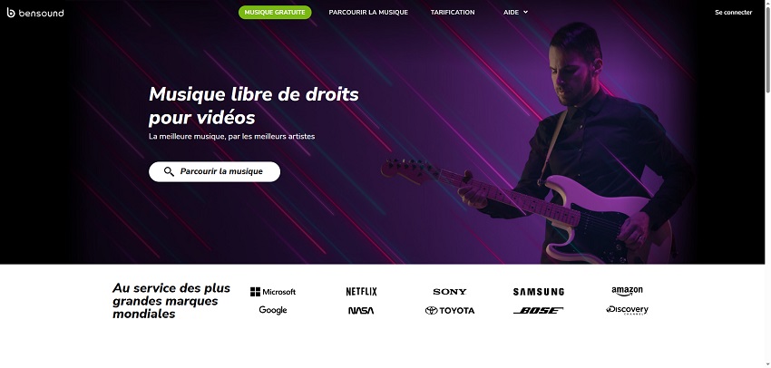 Musique de fond YouTube Bensound