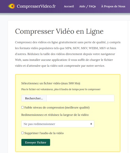 Compresser Vidéo en Ligne