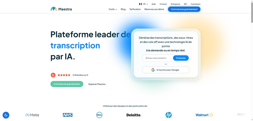 Site de conversion audio-texte