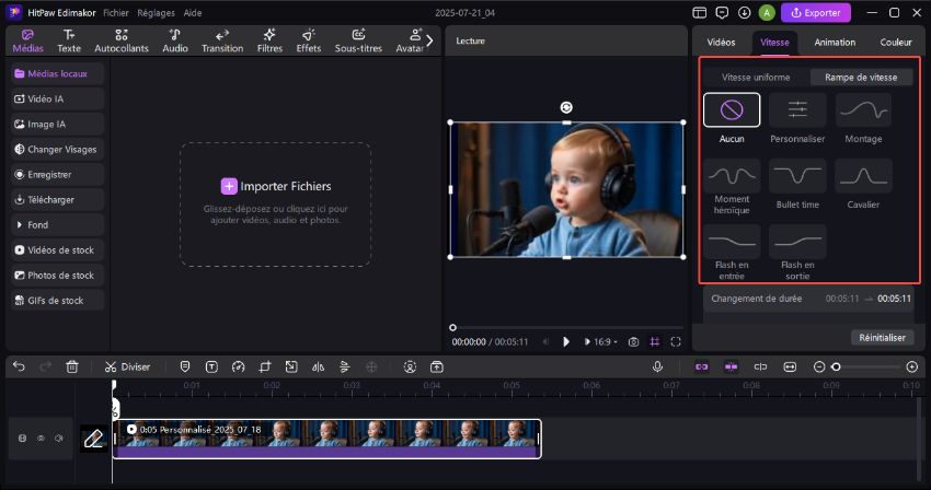 vitesse locale des médias