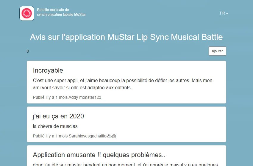 mustar synchronisation labiale