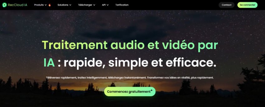 Présentation des fonctionnalités de RecCloud, outil audio/vidéo basé sur le cloud