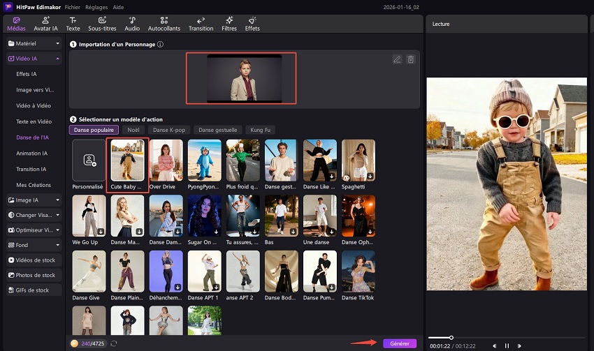 vidéo de danse IA prompt