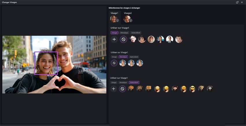 face swap cut video clips to change