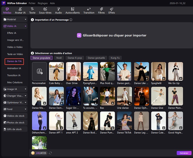 modèles bébé qui danse ia