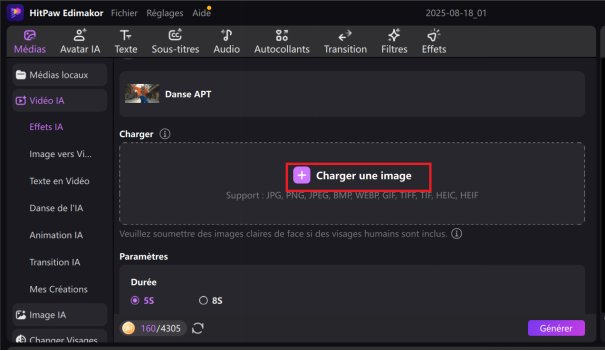 faire danser une photo edimakor