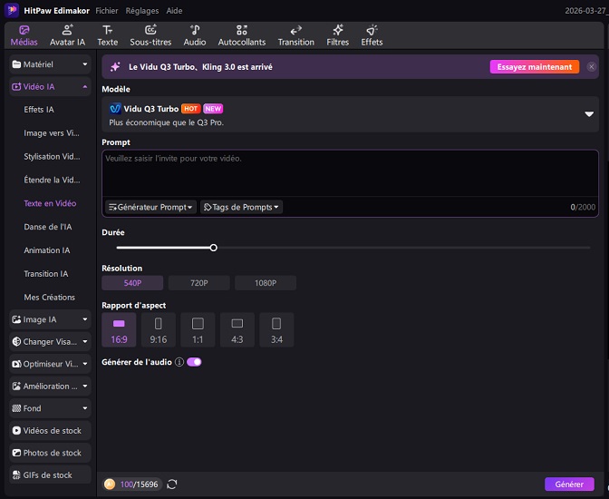 Comment générer des vidéos IA à l'aide de Vidu Q3 4