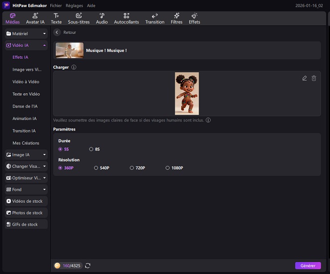 tendance danse de bébé IA prompt edimakor 2