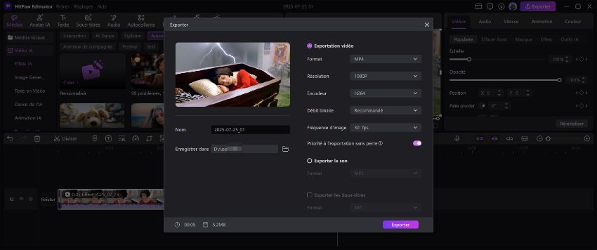 créateur de vidéos TikTok Étape 3