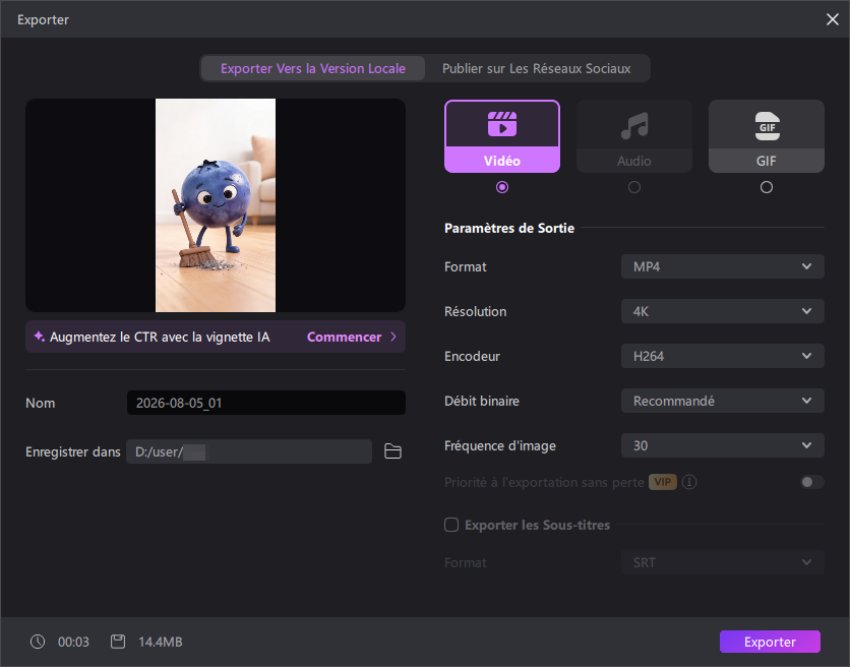 résultat d'exportation d'image de myrtille IA depuis edimakor