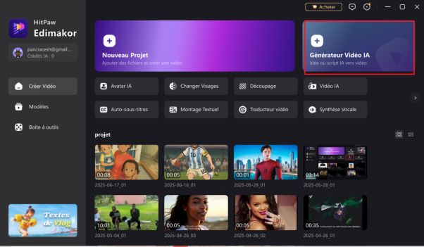 HitPaw Edimakor, outil de génération vidéo par IA, comme alternative à Google AI Studio