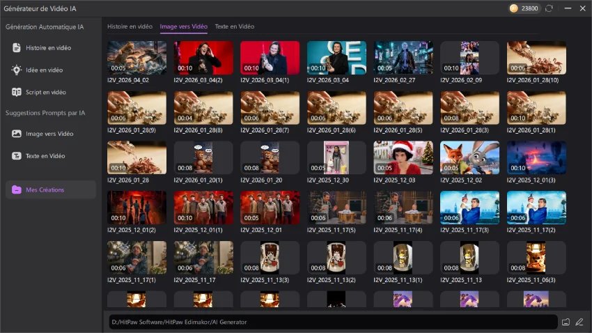 HitPaw Edimakor est une alternative à Google AI Studio pour visualiser les vidéos dans Mes Créations