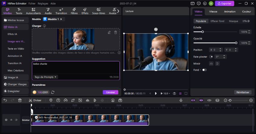 ai image vers vidéo