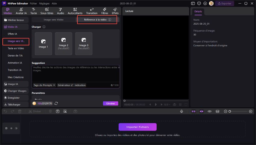 conversion d'image en vidéo edimakor
