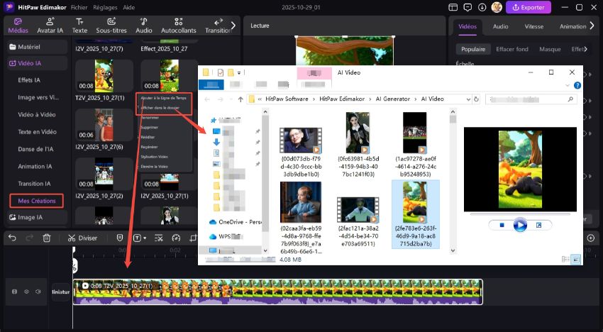 aperçu des transitions vidéo