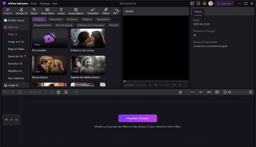 edimakor éditer vidéo kiss ia