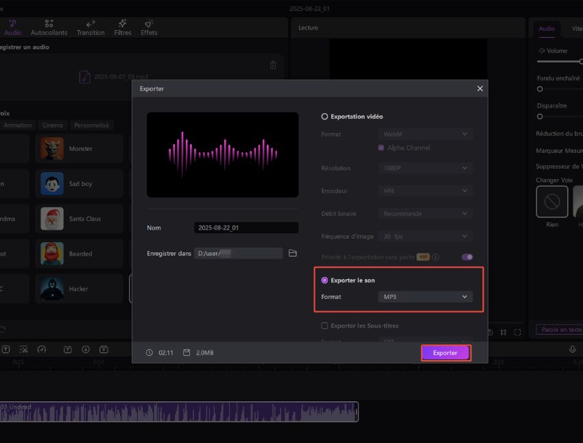 Méthode d'édition audio IA 4
