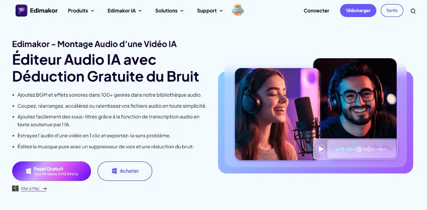 mixeur audio ia edimakor