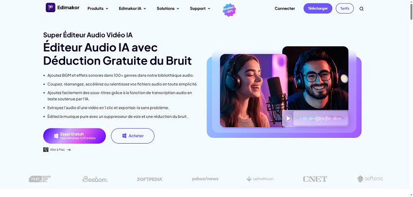 Édition audio IA - Edimakor