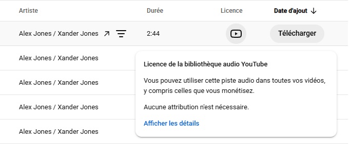 comment trouver une musique libre de droit sur YouTube 3