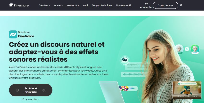 Synthèse de voix de célébrité ia fineshare