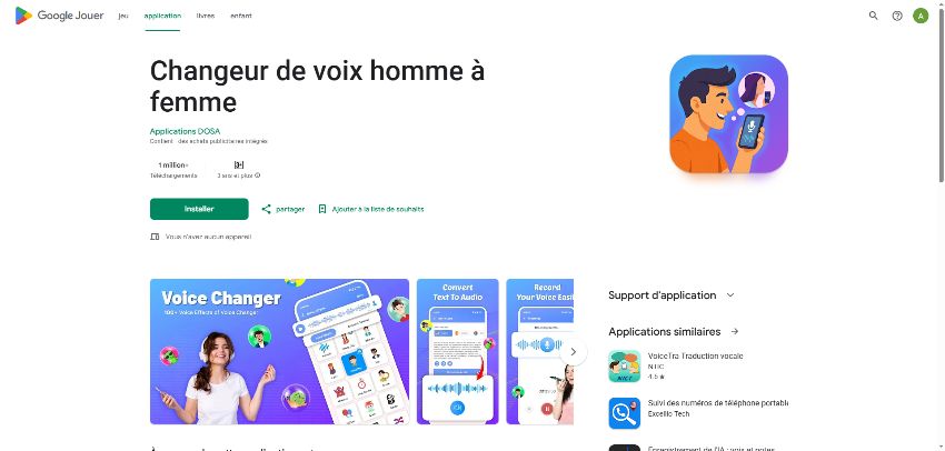 changeur de voix d'homme à femme