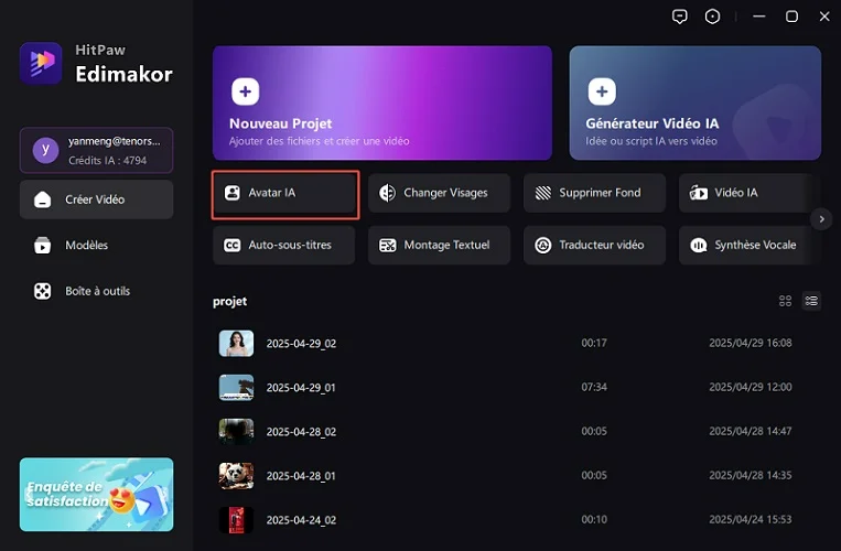 edimakor animer un visage avec synchronisation labiale