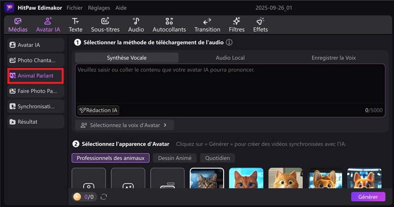 Animal parlant ia