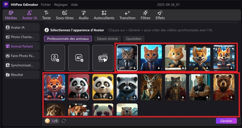 avatar animal apparence