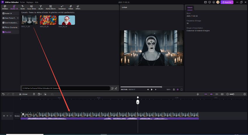 Édition d'avatar parlant IA pour Halloween
