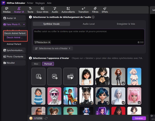 dessin anime parlant