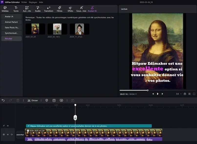 edimakor synchronisation labiale photo et vidéo