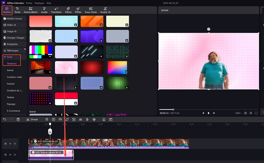 edimakor changer l’arrière-plan vidéo