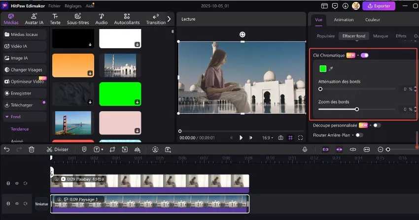 Add a custom background to the ai photo cutout image