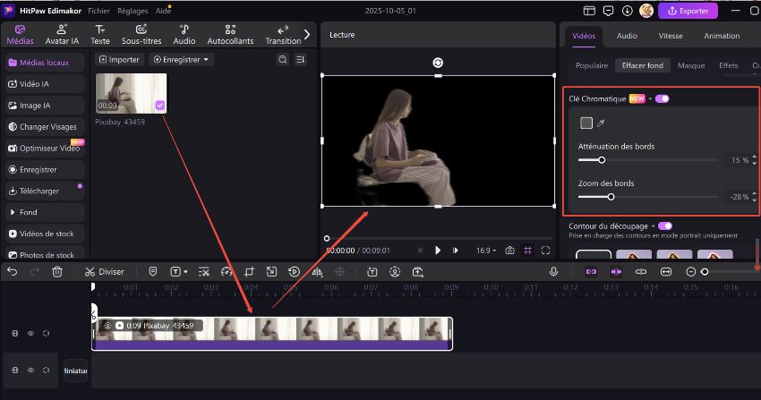 Add a custom background to the ai photo cutout image