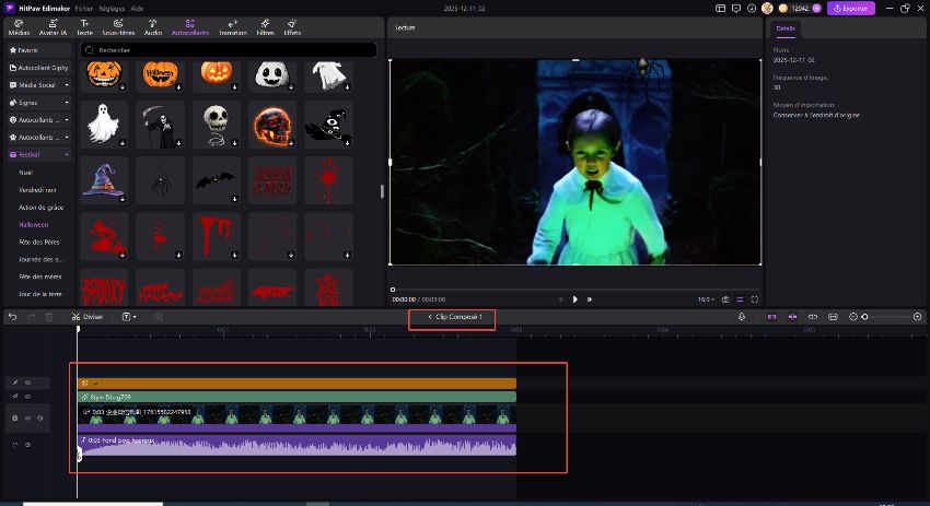 Edimakor application comment user clips composés