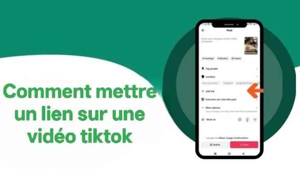 ajouter des liens vers vidéo tiktok