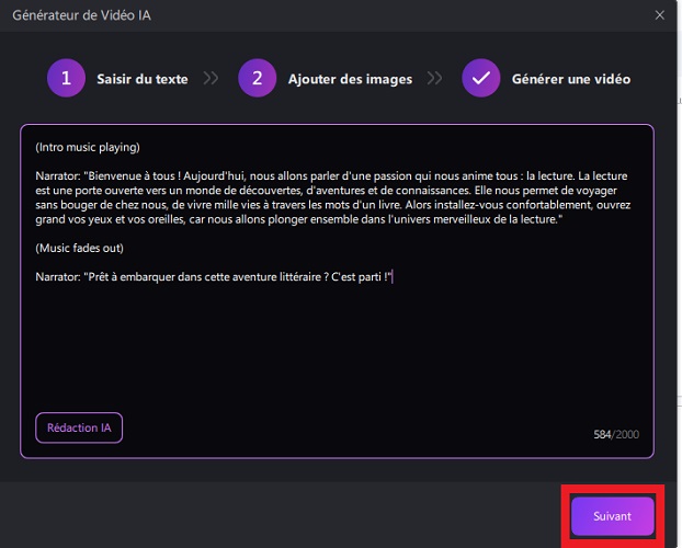 generer script via ia
