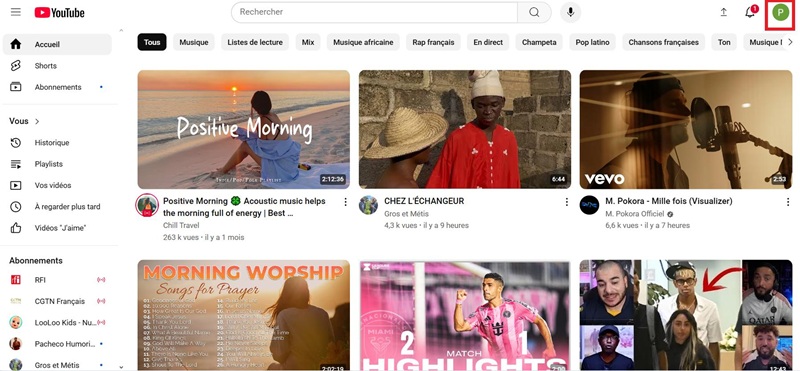 créer une chaîne YouTube 1