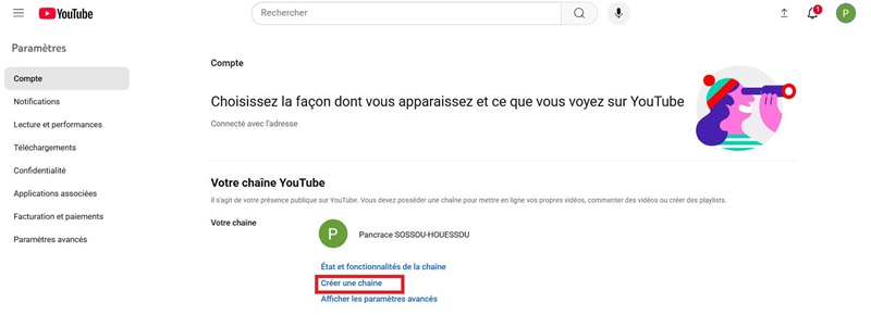 créer une chaîne YouTube 3