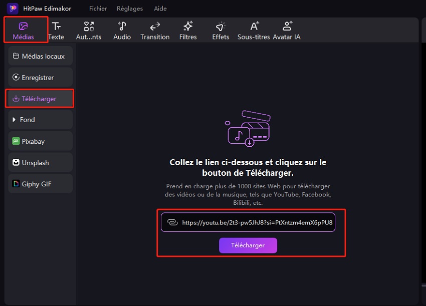 Importer une vidéo Instagram via un lien