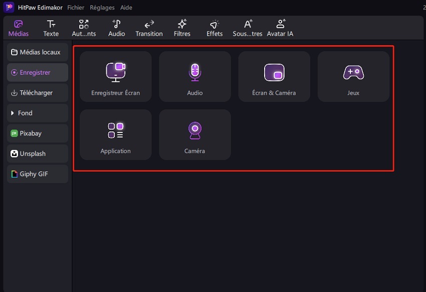 Comment enregistrer l'écran et ajouter des sous-titres avec Edimakor 1