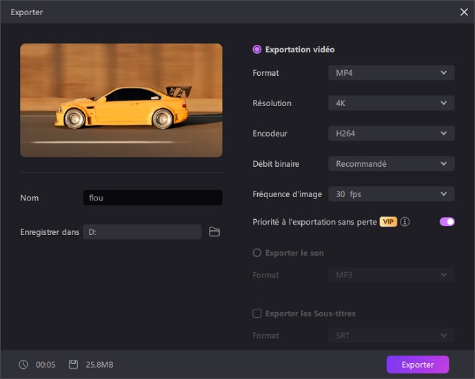 effet de flou de mouvement After Effects
