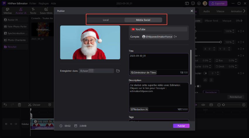 avatar ia de danse à partir d'une image