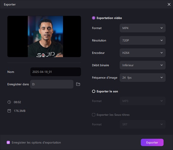 étape pour recadrer une vidéo mac