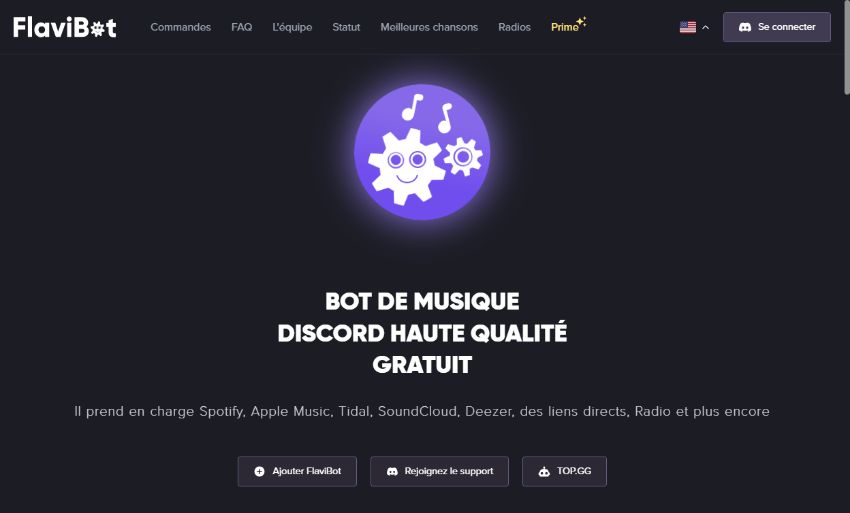 meilleurs bots de musique Discord flavibot
