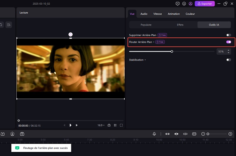 Flouter une vidéo avec Edimakor