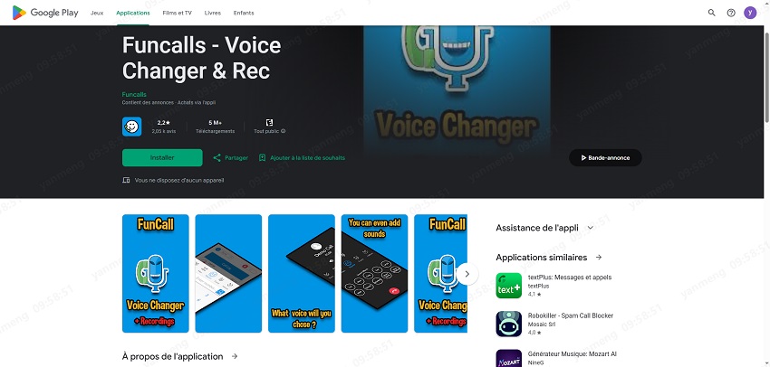 modificateur de voix funcall