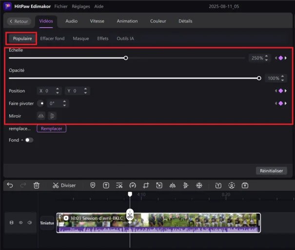 ajouter des images clés