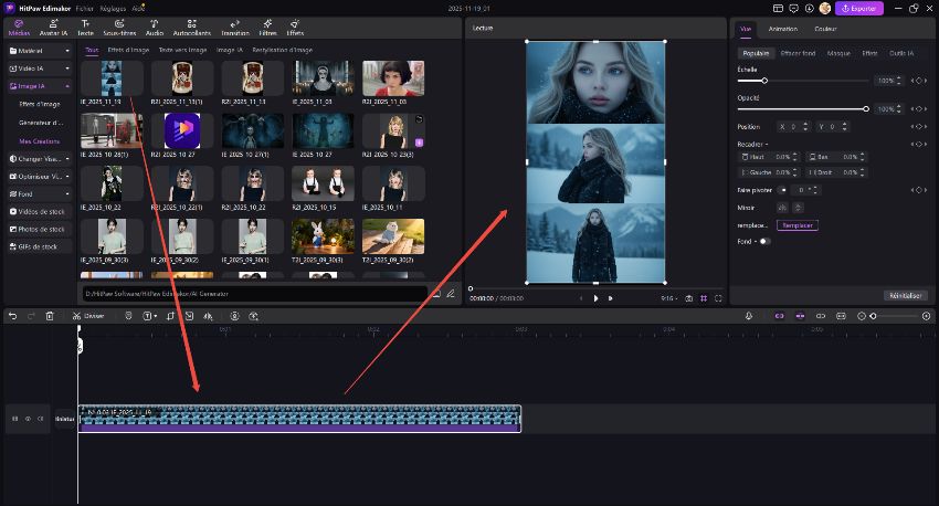 ajouter neige sur photo